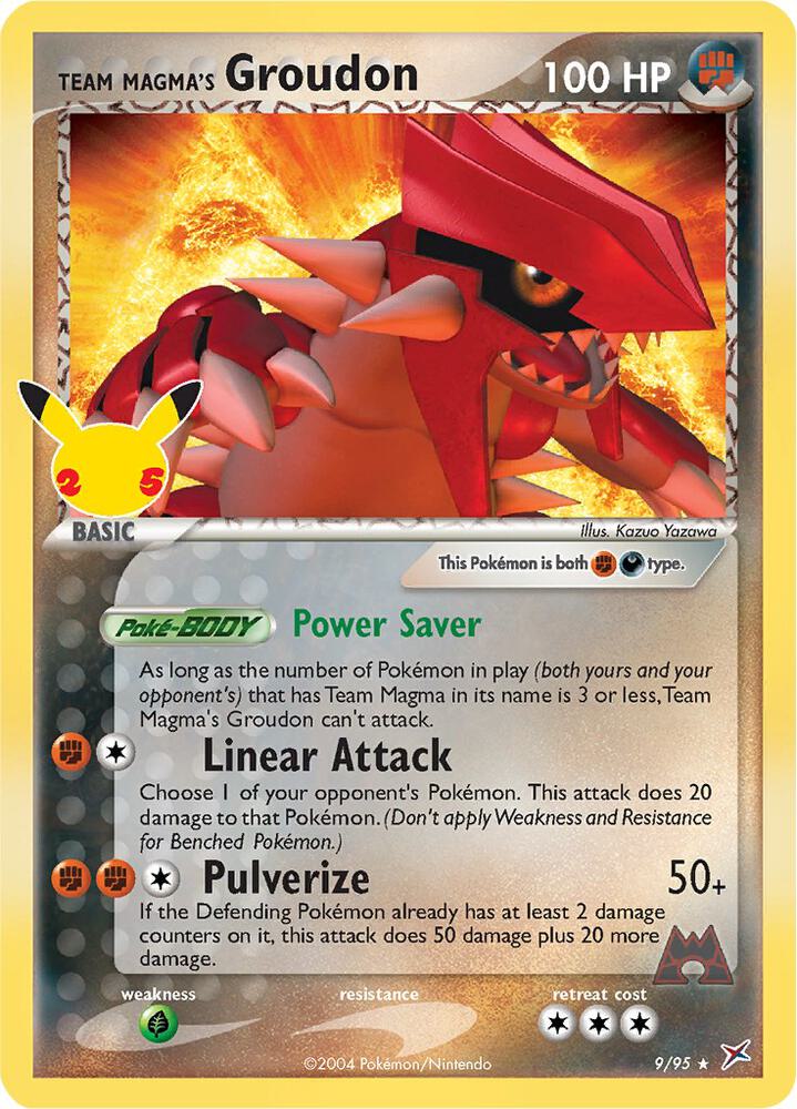 Team Magma's Groudon 9/95 (Celebrations: Classic Collection)  - Holofoil