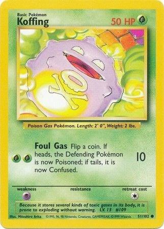 Koffing 051/102 (Base Set)  - Unlimited Normal