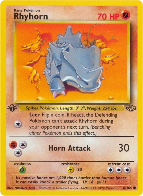 Rhyhorn 61/64 (Jungle)  - 1st Edition