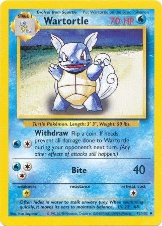 Wartortle 042/102 (Base Set)  - Unlimited Normal