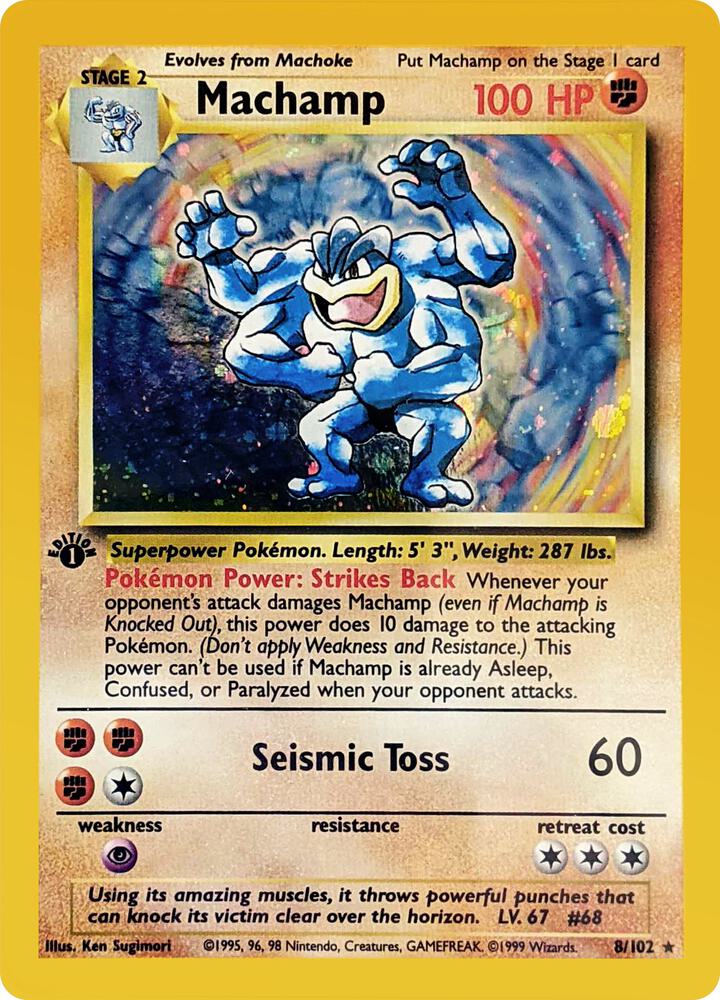 Machamp 008/102 (Deck Exclusives)  - 1st Edition Holofoil