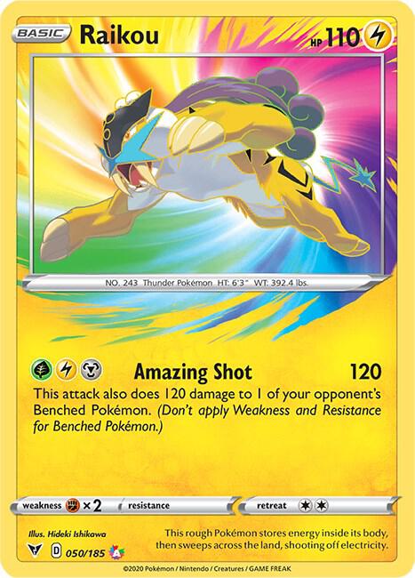 Raikou 050/185 (SWSH04: Vivid Voltage)  - Holofoil