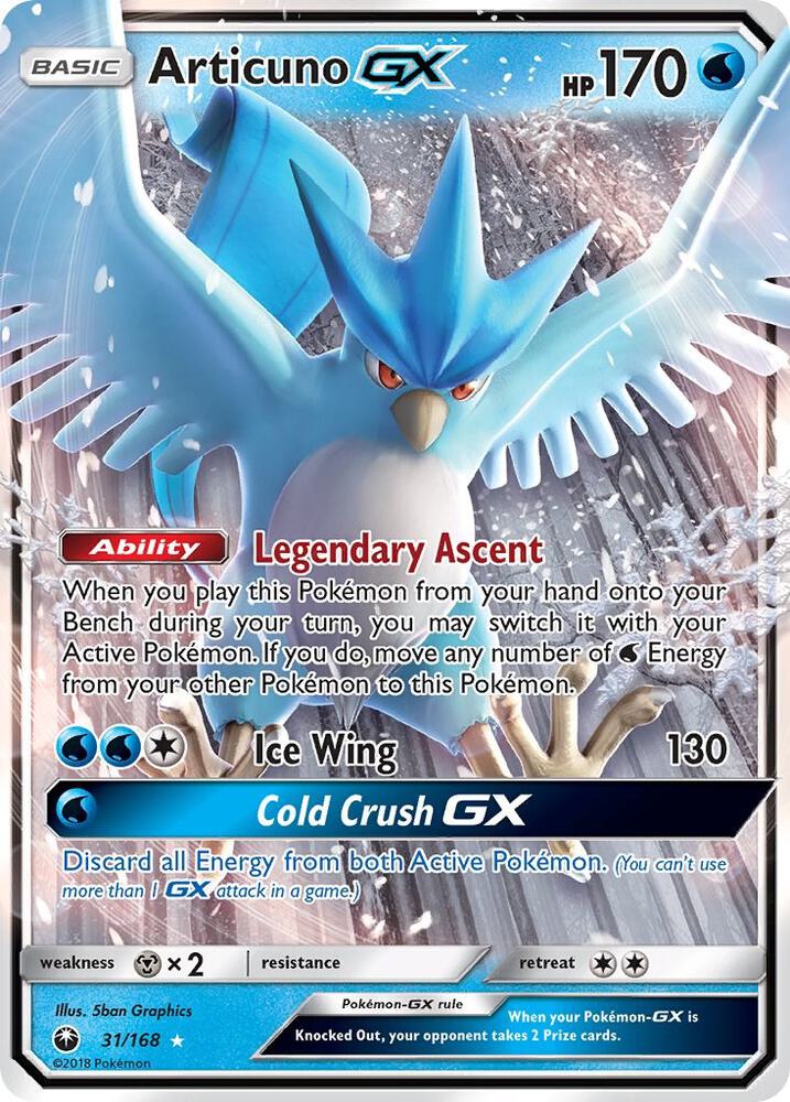 Articuno GX 31/168 (SM - Celestial Storm)  - Holofoil