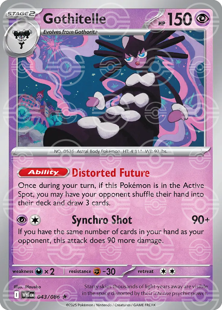 Gothitelle 043/086 (SV: White Flare)  - Poke Ball Holofoil