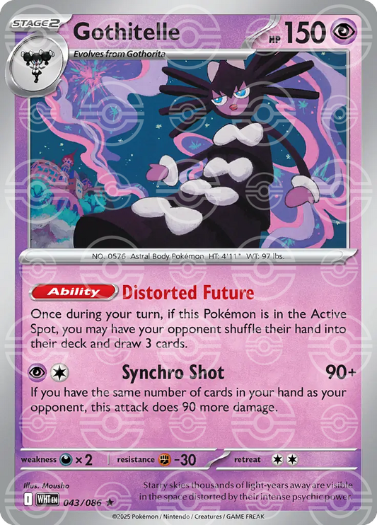 Gothitelle 043/086 (SV: White Flare)  - Poke Ball Holofoil