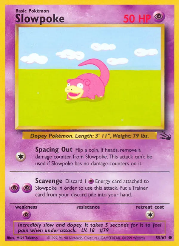 Slowpoke 55/62 (Fossil)  - Unlimited