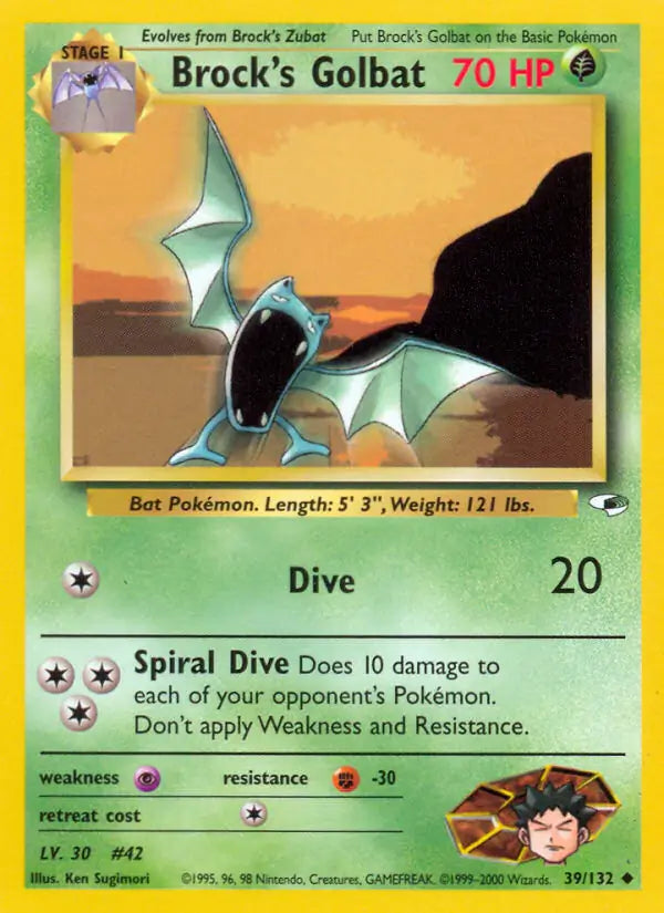 Brock's Golbat 039/132 (Gym Heroes)  - Unlimited