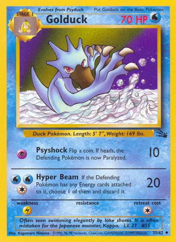 Golduck 35/62 (Fossil)  - Unlimited