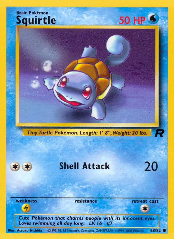 Squirtle 68/82 (Team Rocket)  - Unlimited
