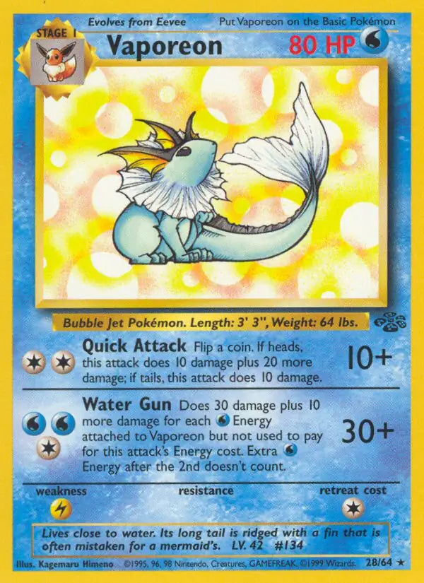 Vaporeon 28/64 (Jungle)  - Unlimited