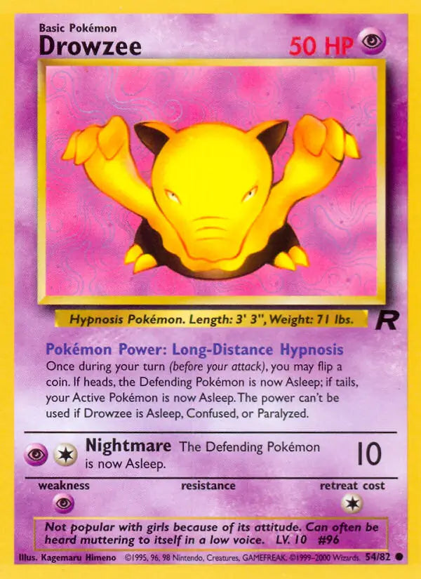 Drowzee 54/82 (Team Rocket)  - Unlimited