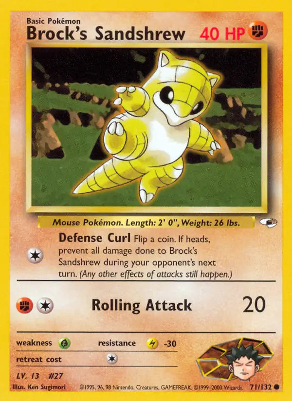 Brock's Sandshrew  071/132 (Gym Heroes)  - Unlimited