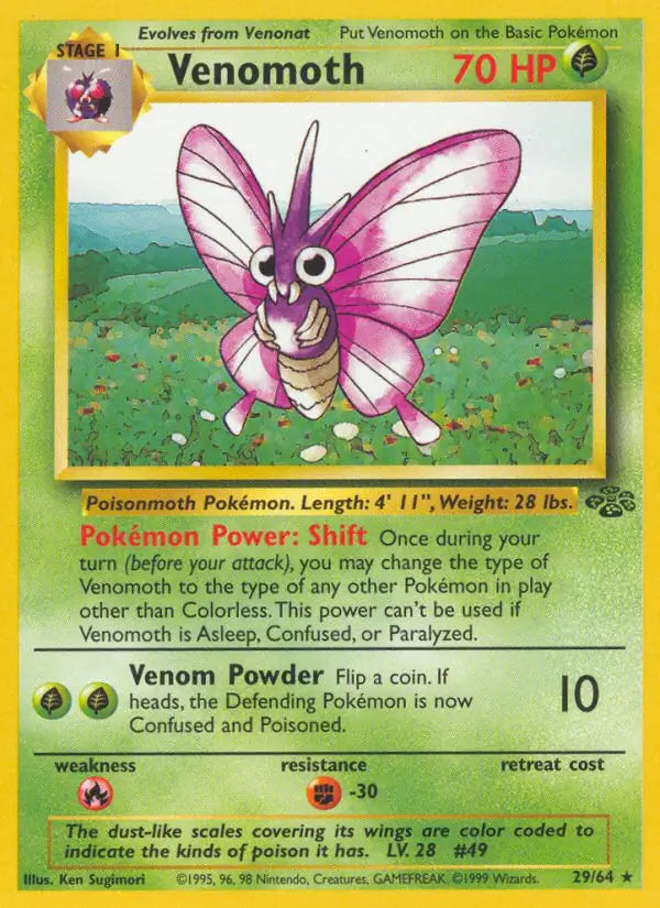 Venomoth  29/64 (Jungle)  - Unlimited