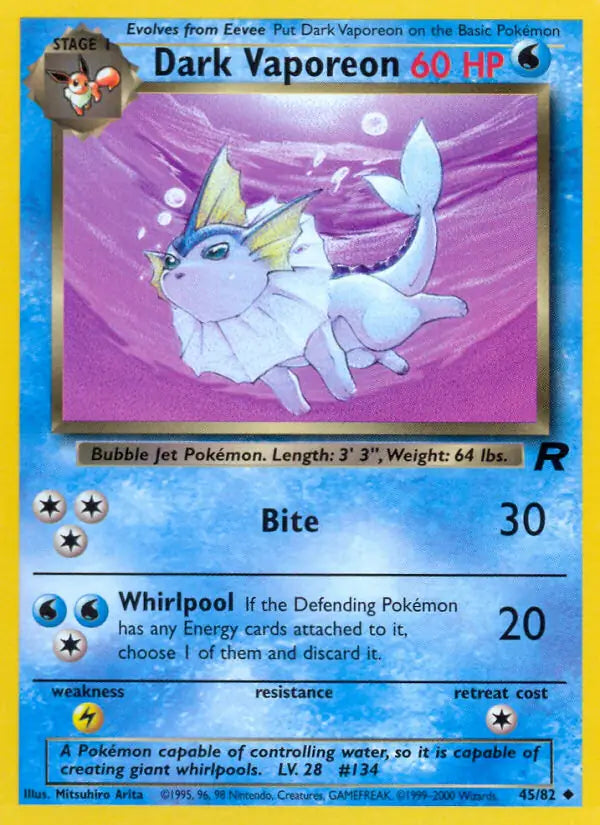 Dark Vaporeon 45/82 (Team Rocket)  - Unlimited