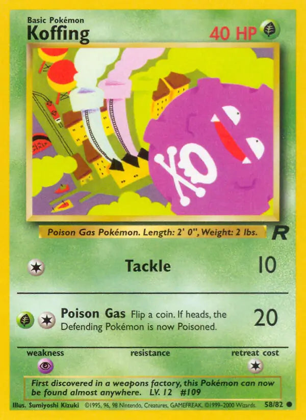 Koffing 58/82 (Team Rocket)  - Unlimited