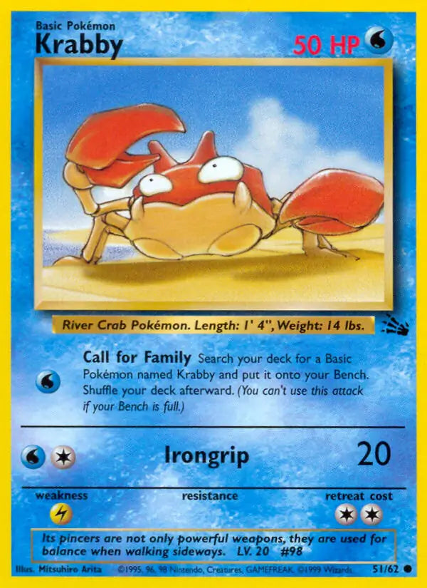 Krabby 51/62 (Fossil)  - Unlimited