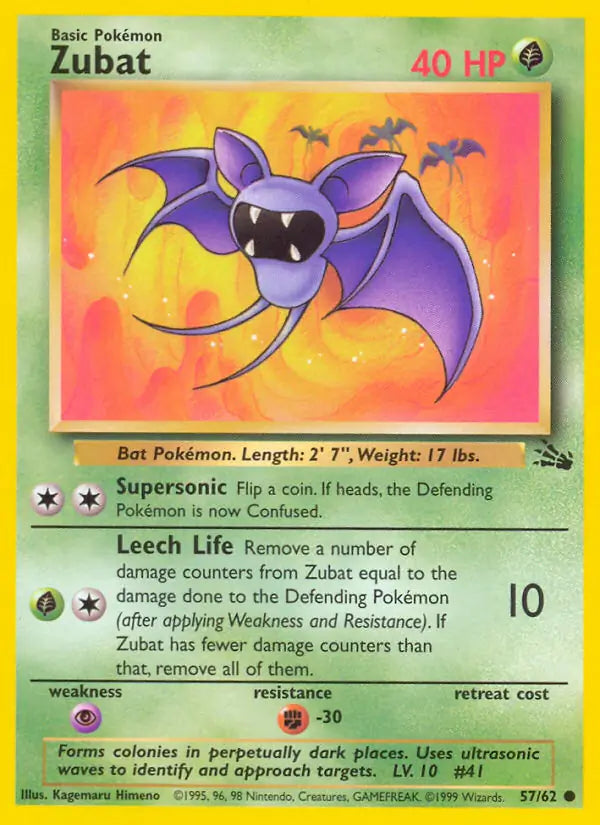 Zubat 57/62 (Fossil)  - Unlimited