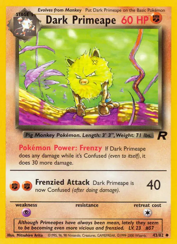 Dark Primeape 43/82 (Team Rocket)  - Unlimited