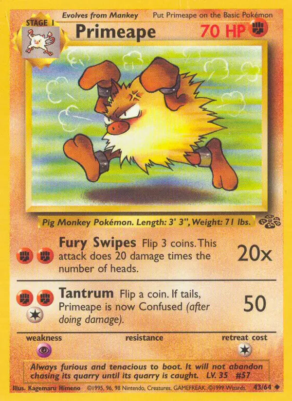Primeape 43/64 (Jungle)  - Unlimited