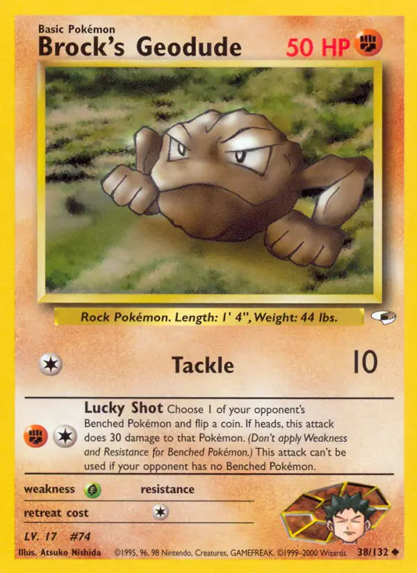 Brock's Geodude 038/132 (Gym Heroes)  - Unlimited