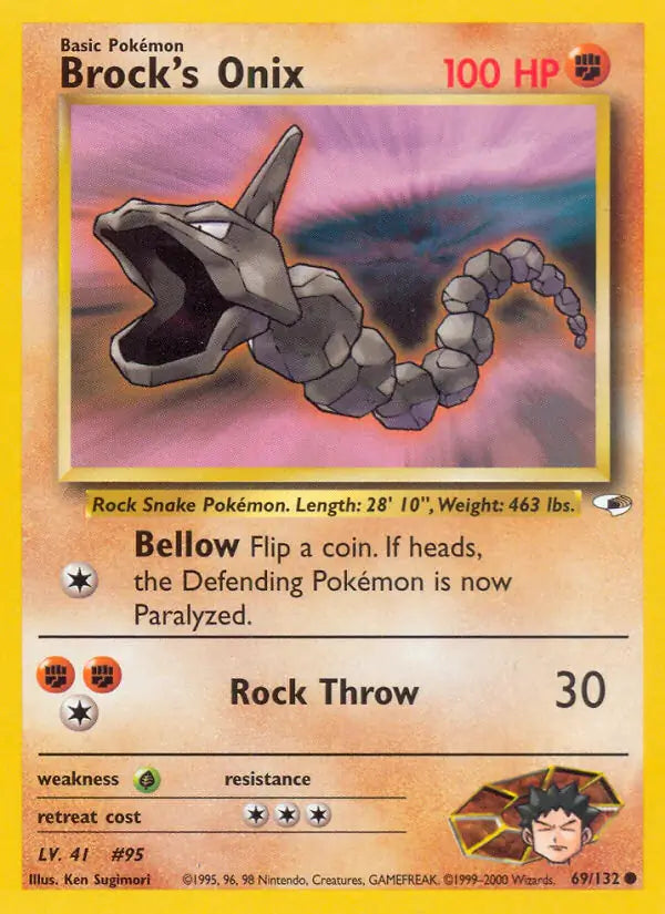 Brock's Onix  069/132 (Gym Heroes)  - Unlimited