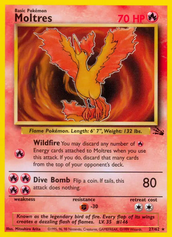 Moltres 27/62 (Fossil)  - Unlimited