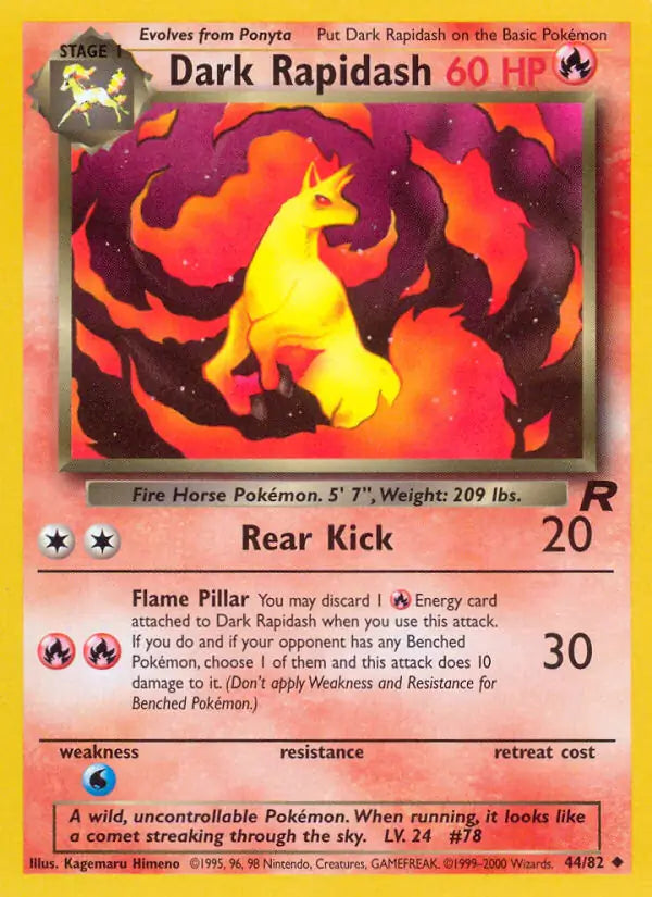 Dark Rapidash 44/82 (Team Rocket)  - Unlimited