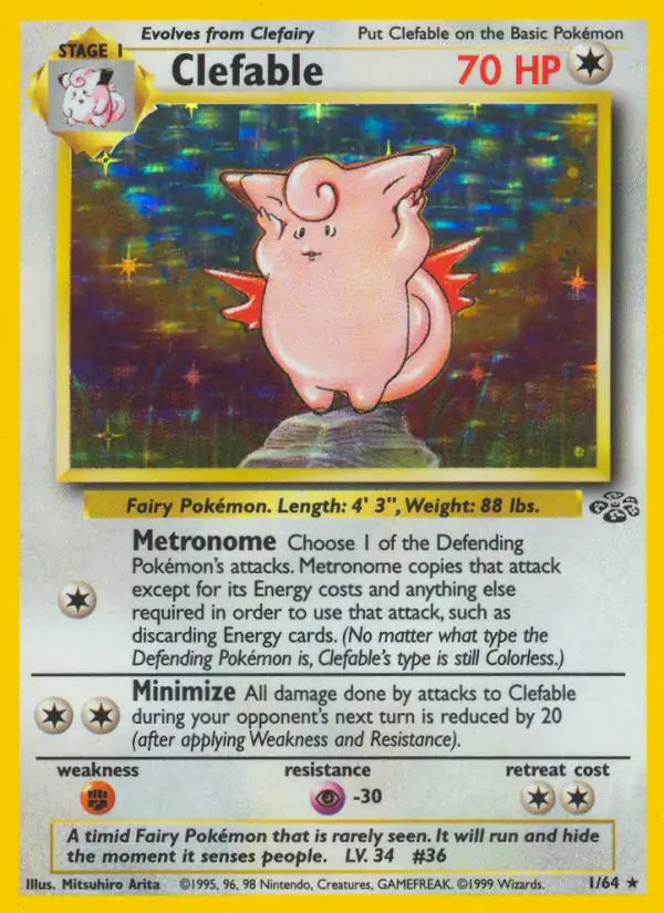 Clefable 01/64 (Jungle)  - Unlimited Holofoil