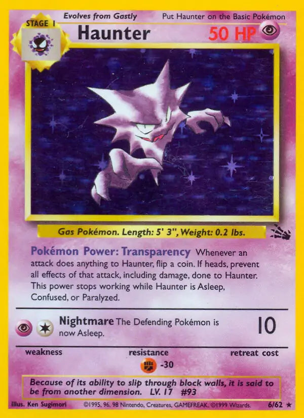 Haunter 06/62 (Fossil)  - Unlimited Holofoil