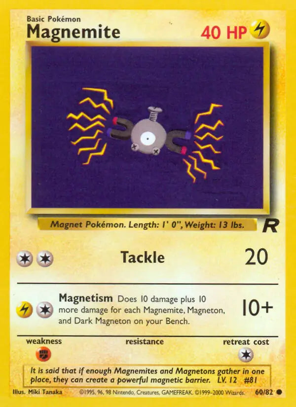 Magnemite 60/82 (Team Rocket)  - Unlimited