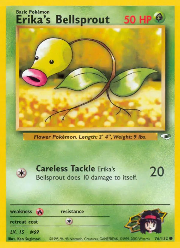 Erika's Bellsprout 076/132 (Gym Heroes)  - Unlimited
