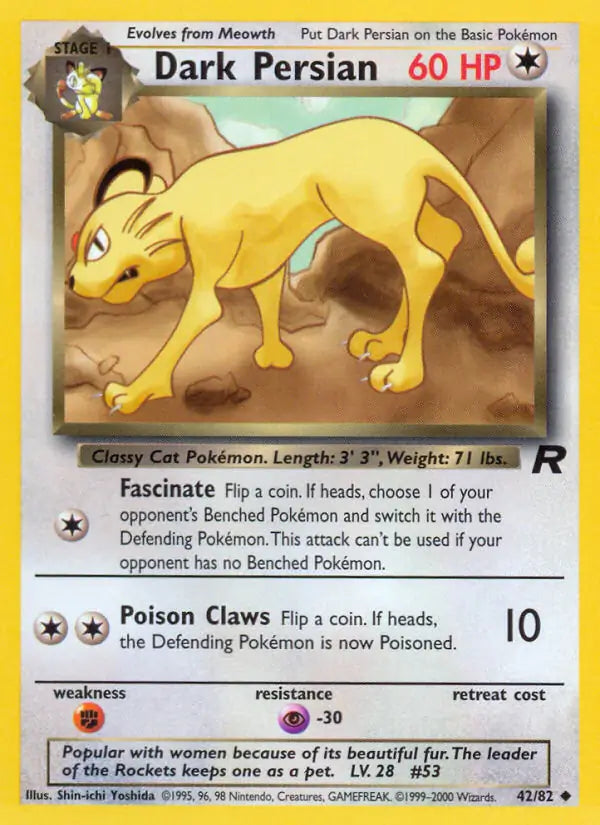 Dark Persian 42/82 (Team Rocket)  - Unlimited