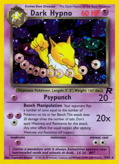 Dark Hypno 09/82 (Team Rocket)  - Unlimited Holofoil