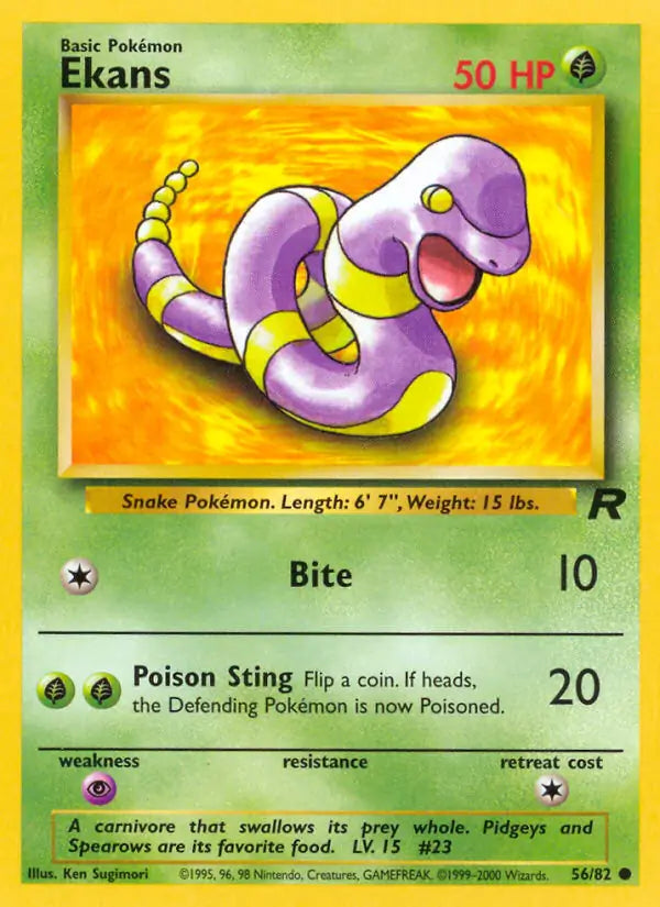 Ekans 56/82 (Team Rocket)  - Unlimited