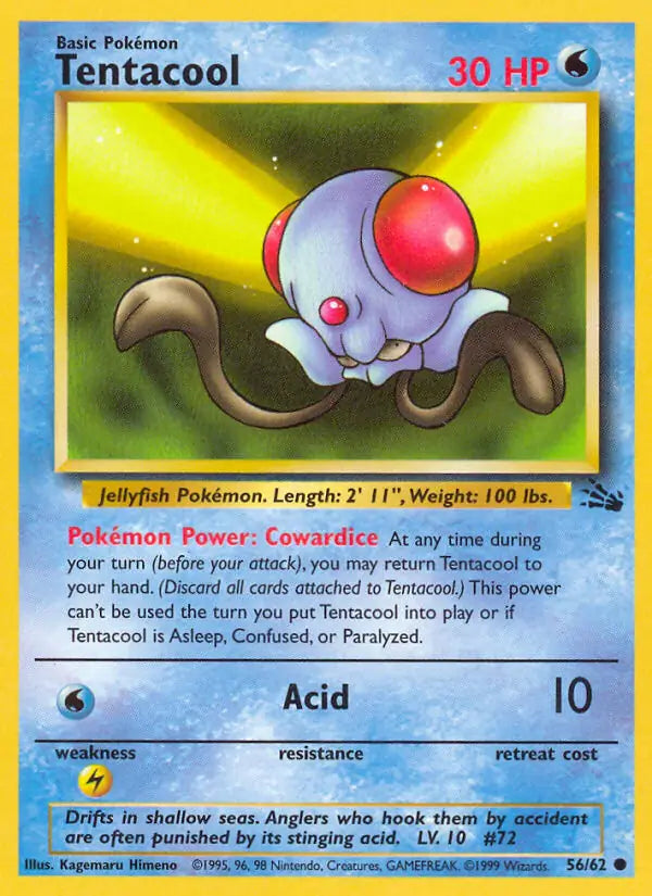 Tentacool 56/62 (Fossil)  - Unlimited