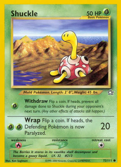 Shuckle 072/111 (Neo Genesis)  - Unlimited