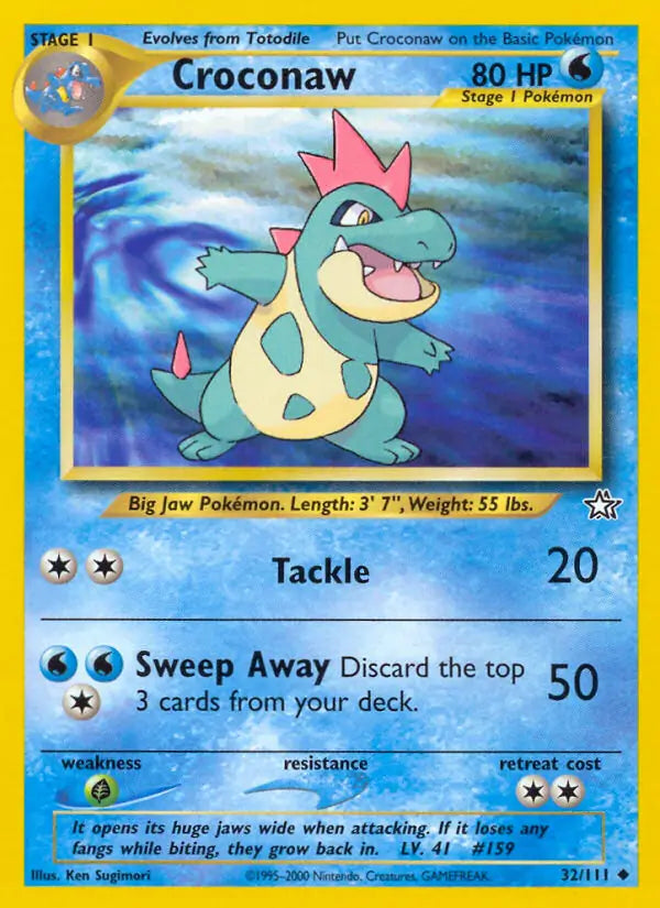 Croconaw 032/111 (Neo Genesis)  - Unlimited