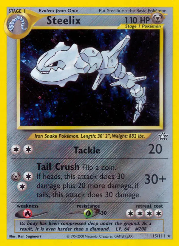 Steelix 015/111 (Neo Genesis)  - Unlimited Holofoil