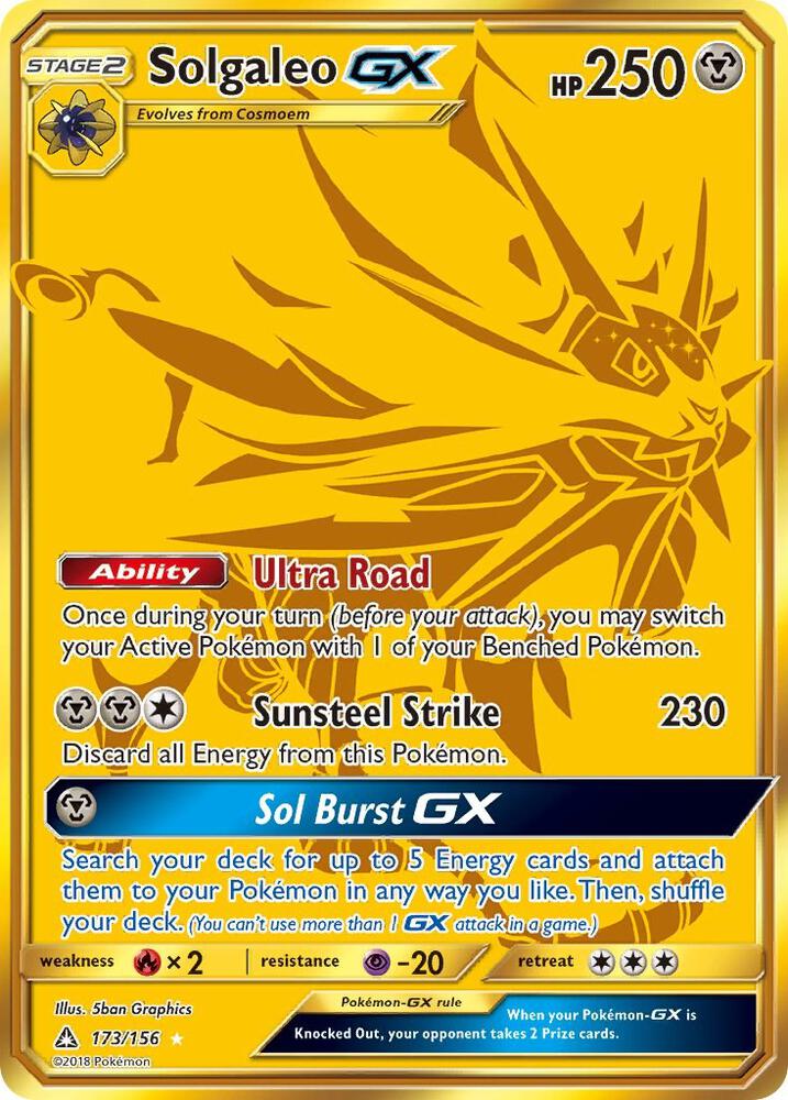 Solgaleo GX 173/156 (SM - Ultra Prism)  - Holofoil