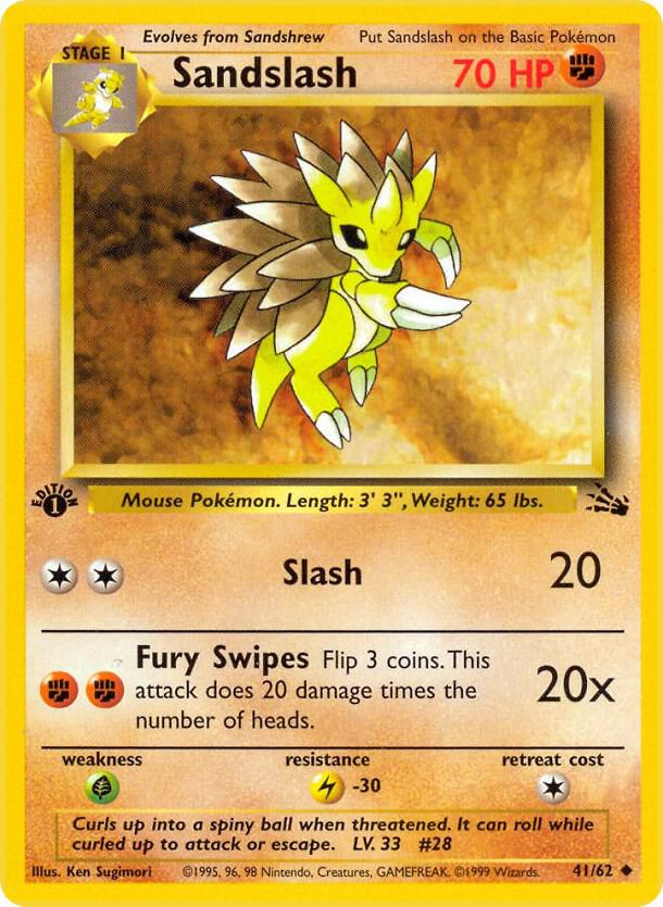 Sandslash 41/62 (Fossil)  - 1st Edition