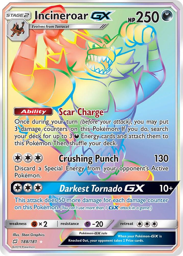 Incineroar GX 188/181 (SM - Team Up)  - Holofoil