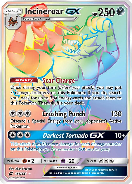 Incineroar GX 188/181 (SM - Team Up)  - Holofoil