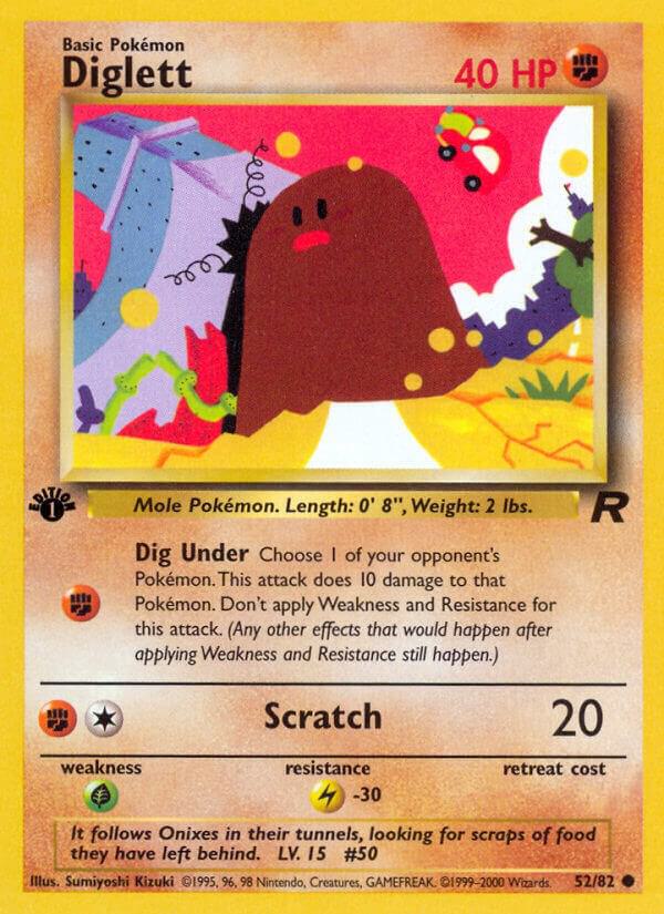 Diglett 52/82 (Team Rocket)  - 1st Edition
