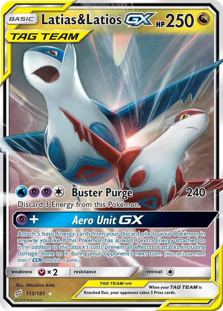 Latias & Latios GX 113/181 (SM - Team Up)  - Holofoil