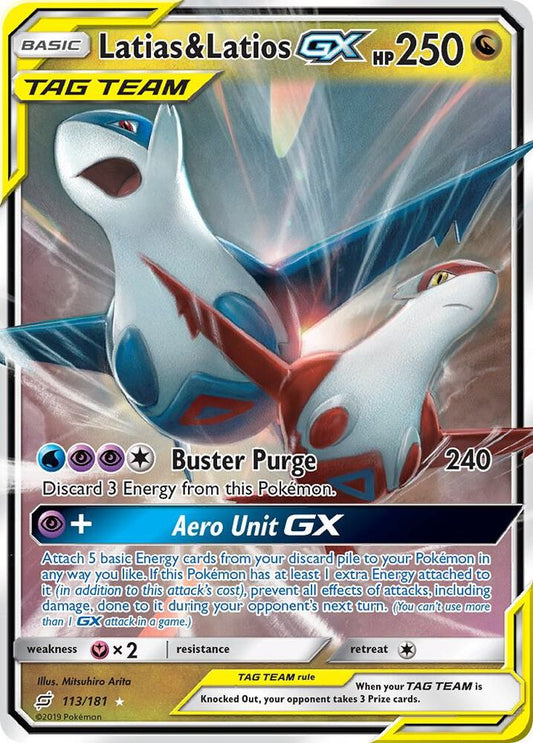 Latias & Latios GX 113/181 (SM - Team Up)  - Holofoil