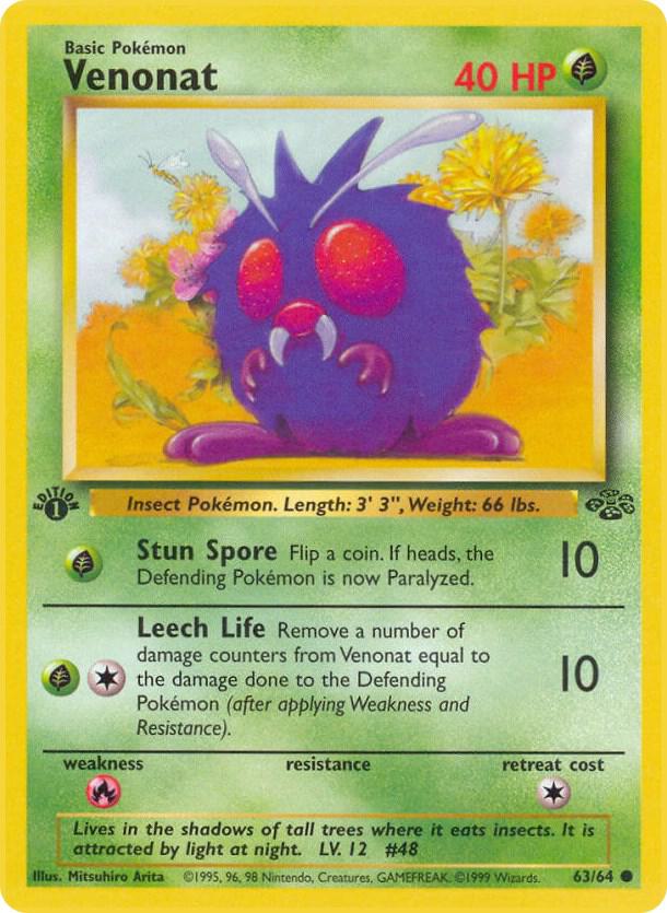 Venonat 63/64 (Jungle)  - 1st Edition