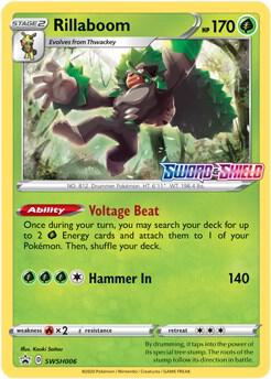 Rillaboom Prerelease SWSH006 (SWSH: Sword & Shield Promo Cards)  - Holofoil