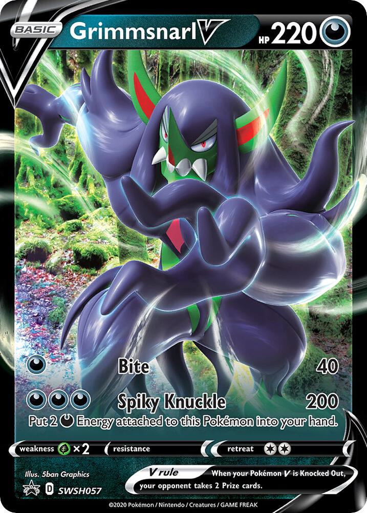 Grimmsnarl V SWSH057 (SWSH: Sword & Shield Promo Cards)  - Holofoil