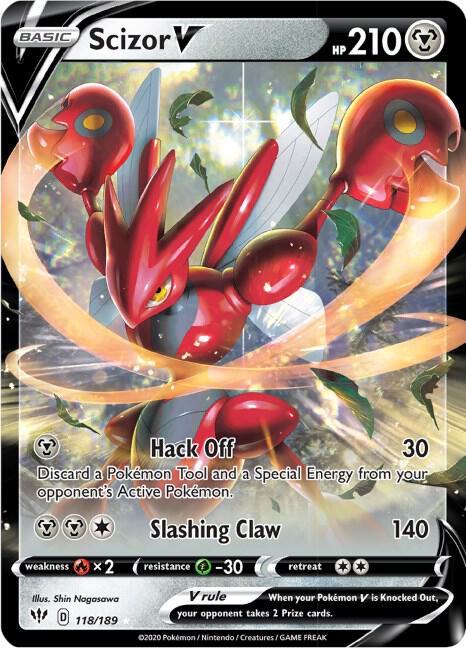 Scizor V 118/189 (SWSH03: Darkness Ablaze)  - Holofoil