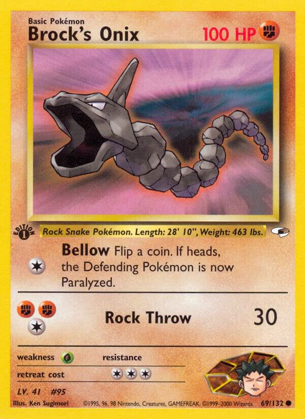 Brock's Onix  069/132 (Gym Heroes)  - 1st Edition